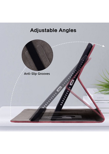 Deri Tablet Kılıfı Samsung Galaxy Tab A9 Plus 11 Darbeye Dayanıklı Koruyucu Tablet Kılıfı (Yurt Dışından)