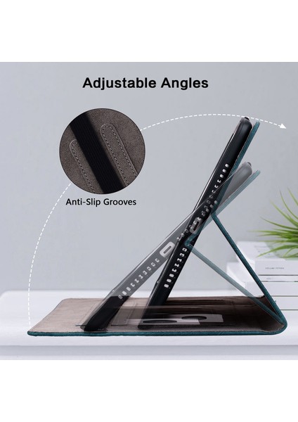 Deri Tablet Kılıfı Samsung Galaxy Tab A9 Plus 11 Darbeye Dayanıklı Koruyucu Tablet Kılıfı (Yurt Dışından)