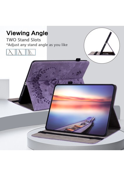 Deri Tablet Kılıfı Lenovo Tab M10 Plus 10.6 (3rd Gen) Darbeye Dayanıklı Koruyucu Tablet Kılıfı (Yurt Dışından)