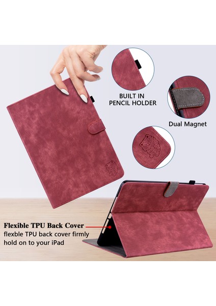 Deri Tablet Kılıfı Ipad 10 10.9 2022 Darbeye Dayanıklı Koruyucu Tablet Kılıfı (Yurt Dışından)