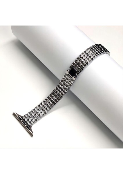 Apple Watch 38/40/41MM Küçük Kareli Metal Kayış, Apple Watch Serisi 8/7/6/5/4/3/2/1/se Saat Kayışı (Yurt Dışından)