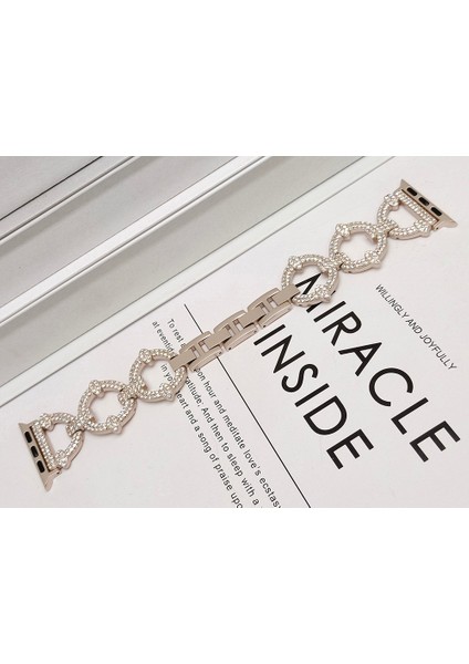 Iwatch 42/44/45MM Için Metal Zincir Kayış, Apple Watch Serisi 8/7/6/5/4/3/2/1/se Saat Kayışı (Yurt Dışından)