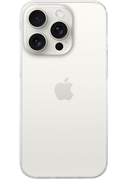 Apple iPhone 15 Pro Kapak 1mm Şeffaf Süper Silikon Kılıf