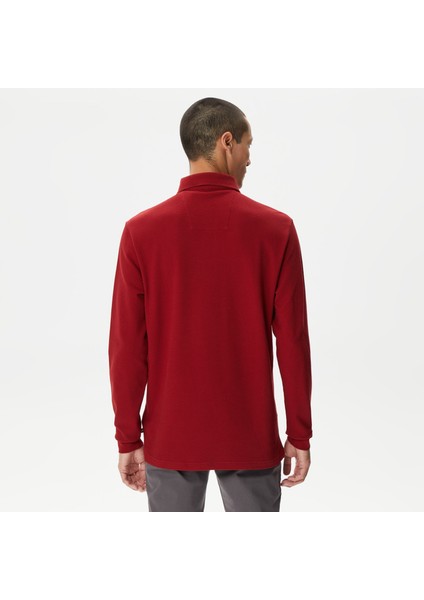 Erkek Bordo Slim Fit Uzun Kollu Polo Yaka T-Shirt K37015T.6VN fiyatları
