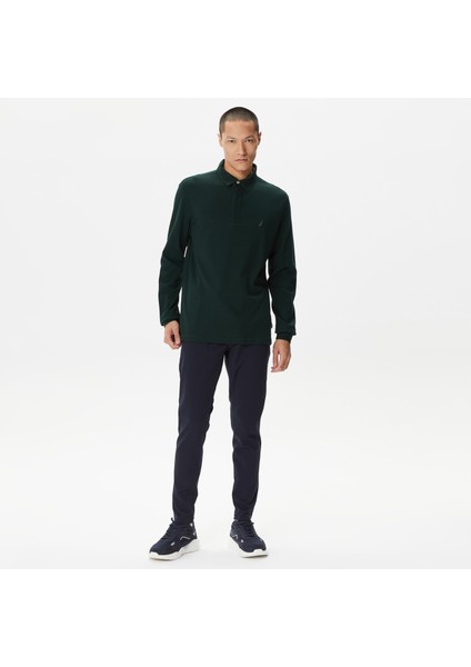 Erkek Yeşil Slim Fit Uzun Kollu Polo Yaka T-Shirt K37015T.3KF modelleri