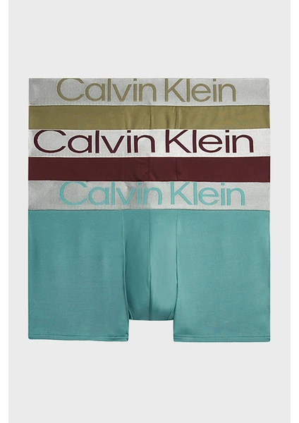 Calvin Klein Logolu Elastik Bel Bantlı Düşük Bel 3 Pack Boxer 000NB3074AGIB Erkek Boxer 000NB3074A Gıb