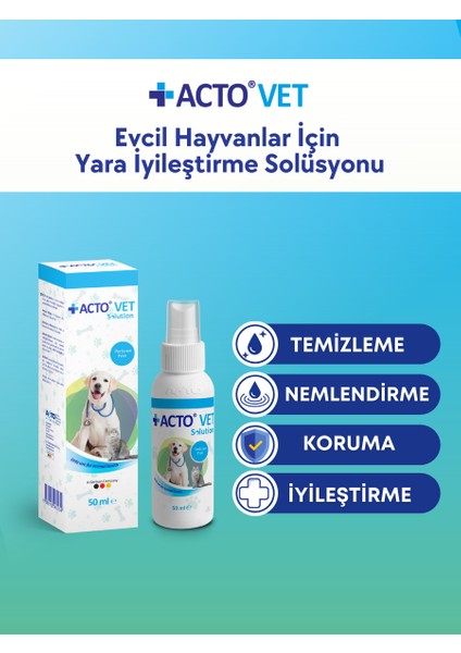 Vet Solutıon 50 ml  Evcil Hayvanlar Için Yara Iyileştirme Solüsyonu