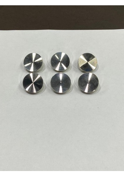 Hırka ve Yelek Düğmesi Hipnoz Model Özel Kaplama 6'lı Set -Gümüş - 1,8 cm