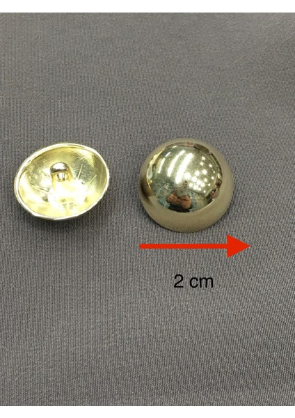 Trençkot Ceket Düğmesi Takımı Bombeli Gold 6'Lı Set 2 cm fırsatları