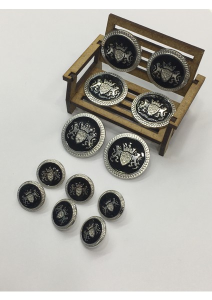 Kaban ve Trençkot Ceket Düğmesi Takımı , Çift Aslan Modeli