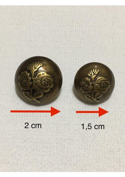 Blazer Ceket Düğmesi Gül Desen Oksit Metalize (Plastik) Takım modelleri