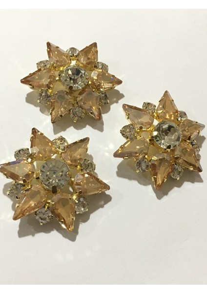 Taşlı Düğme Büyük Yıldız Model 3'Lü Set Gold fiyatları