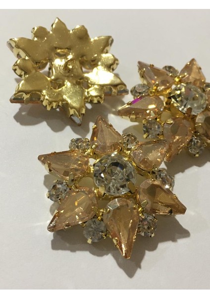 Taşlı Düğme Büyük Yıldız Model 3'Lü Set Gold modelleri