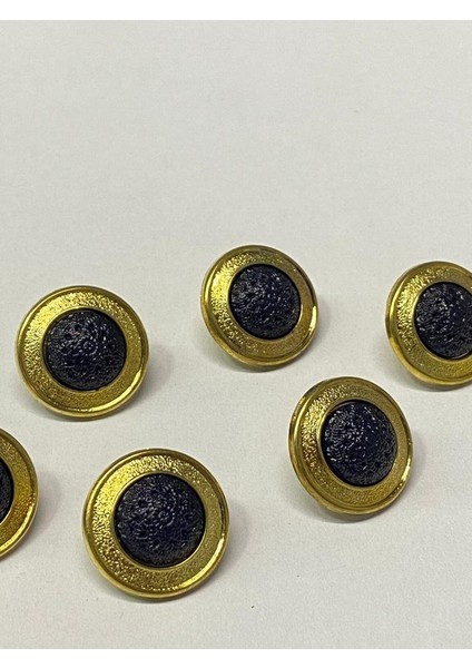 Hırka ve Yelek Düğmesi - Plastik Gold ve Çerçeve 6'lı- 1,7 cm
