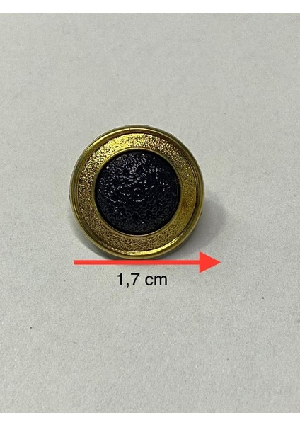 Hırka ve Yelek Düğmesi - Plastik Gold ve Çerçeve 6'lı- 1,7 cm