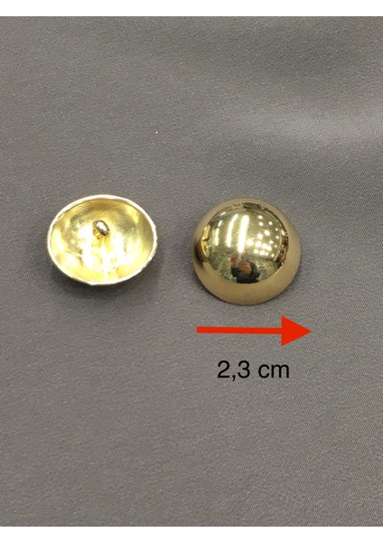 Kaban Trençkot Düğmesi Takımı Bombeli Gold 6'Lı Set 2,3 cm