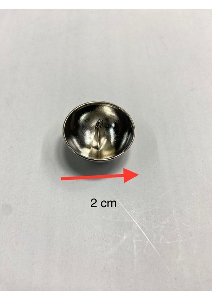 Ceket Trençkot Düğmesi Bombeli Özel Kaplama Gümüş 6'Lı Set 1,8 cm