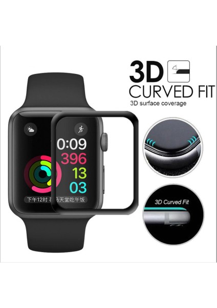 Apple Watch 42MM Nano Watch Ekran Koruyucu Kırılmaz Cam Yüksek Hassasiyetli