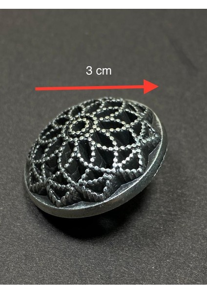 Kaban Mont Düğmesi- Metal Düğme Eskitme Gümüş -3 cm- 6'Lı Set modelleri