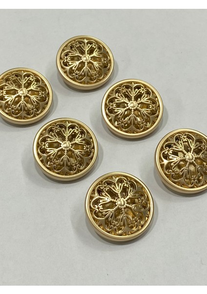 Kaban Pardesü Düğmesi, Tasarım Düğme , Özel Kaplama Düğme Mat Gold 6'Lı Set