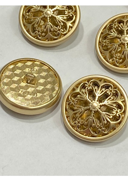 Kaban Pardesü Düğmesi, Tasarım Düğme , Özel Kaplama Düğme Mat Gold 6'Lı Set