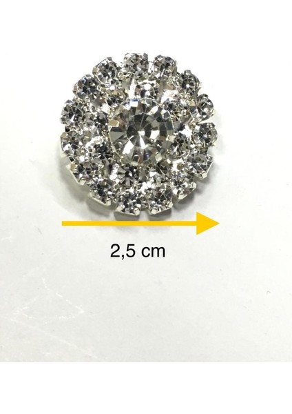 Taşlı Düğme Klasik Model 3 Lü Set 2,5 cm