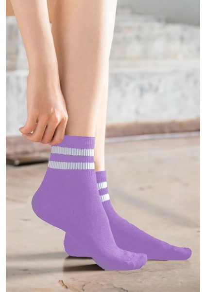 Çizgili Tenis Çorabı Kolej Çorap Unisex 2 Adet indirimleri