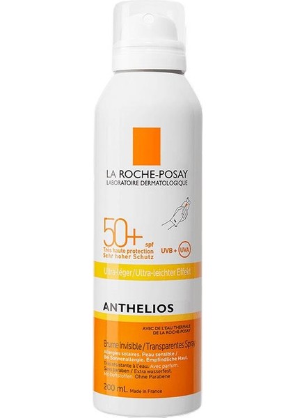 Anthelios SPF50+ Ultra-Light Yüksek Korumalı Vücut Güneş Kremi Spray 200ML