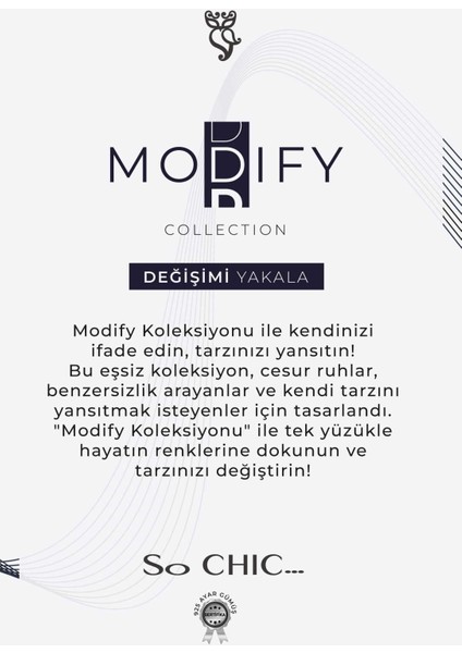 So CHIC Modify Koleksiyonu Kaplan Gözü Taşlı Gümüş Yüzük Parçası