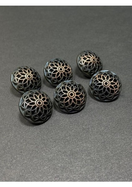 Trençkot Ceket Düğmesi, Metal Düğme, Antik Bakır 2,5 cm, 6'Lı modelleri