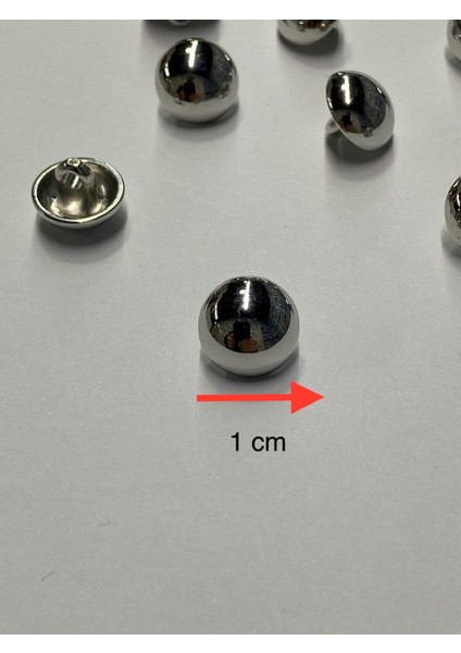 Bombeli Bluz Düğmesi , Metal Bluz Düğmesi , 8 Li Set , Gümüş modelleri