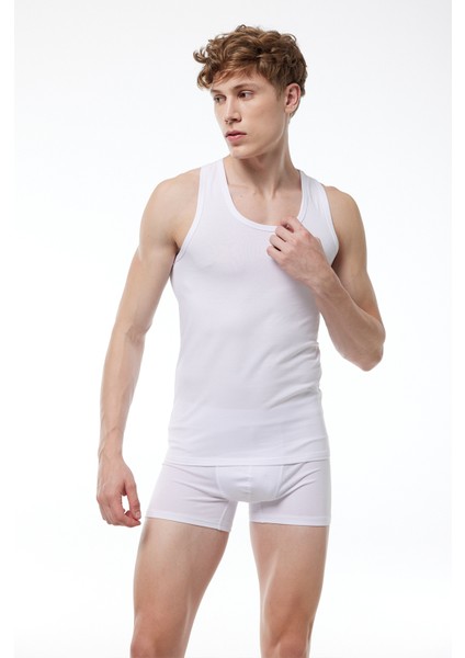 Beyaz 2 Li Ekonomik Paket Erkek Boxer Cotton Atlet 094 fiyatları