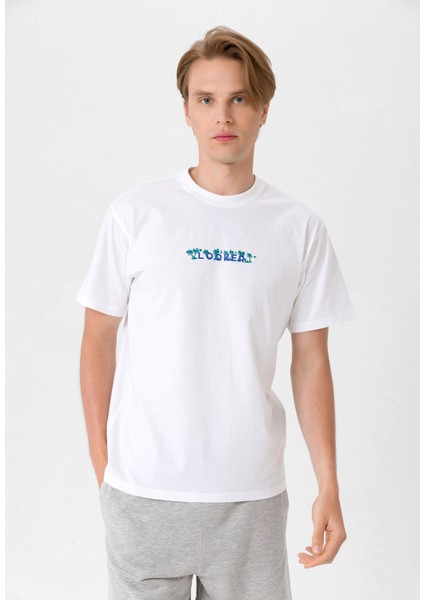 Erkek Baskılı Oversize T-Shirt