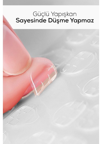 100'LÜ Beyaz Takma Tırnak T7 Mujgan