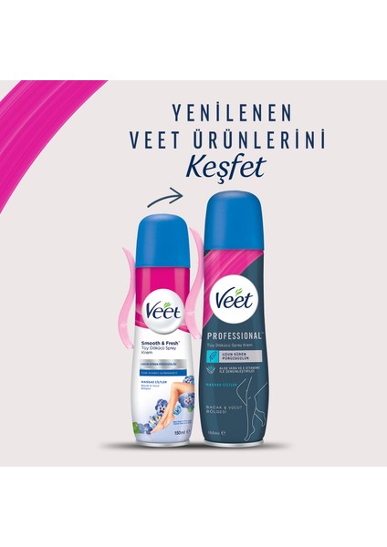 Professional Tüy Dökücü Krem Sprey Bacak&Vücut Bölgesi Hassas Ciltler 150ml x2