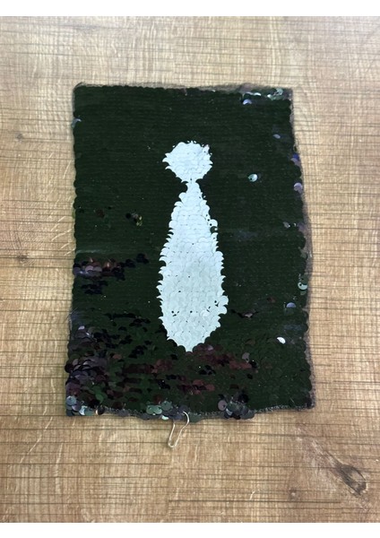 22X14 cm Pul Payetli Kravat Aplike Arma Yama Dikiş Hobi Aksesuarı