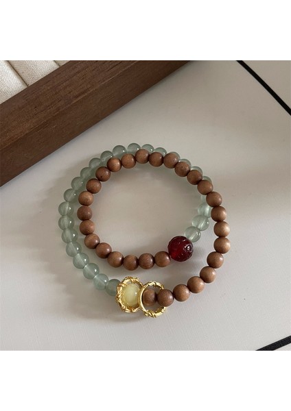 Erkek Doğal Taş Boncuk Sandal Ağacı Bileklik - Renkli (Yurt Dışından) modelleri