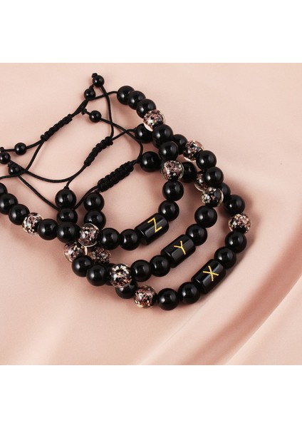 Sırlı Boncuklu Erkek Bileklik - Siyah (Yurt Dışından) fırsatları