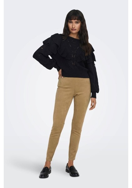 Onljo Faux Suede Leggıng cc Otw Kahve