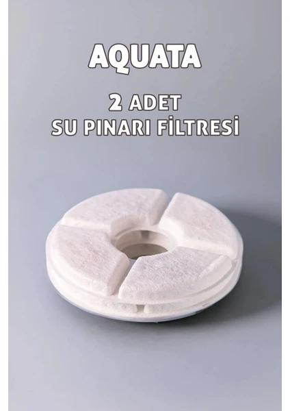 Ata Home Yedek Suluk Filtresi Otomatik Kedi Suluğu Yedek Filtresi ve Su Çeşmesi Pınarı Filtresi 2 'li Flt-02