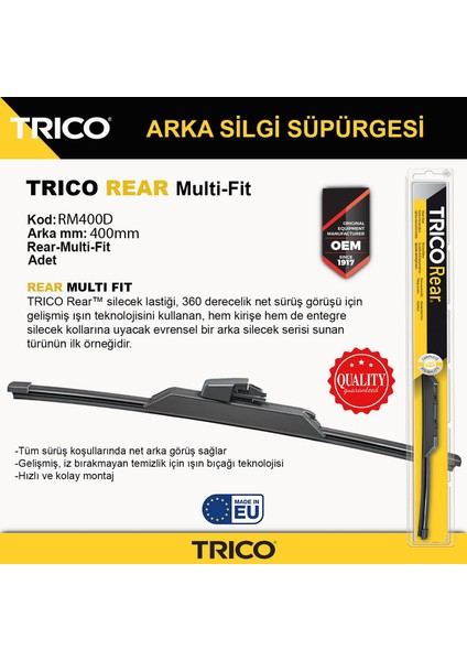 Multıfıt Arka Tek Silecek 400MM