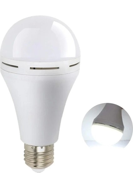 CT-4229 12W 220V E27 Duylu Şarjlı LED Ampul Beyaz