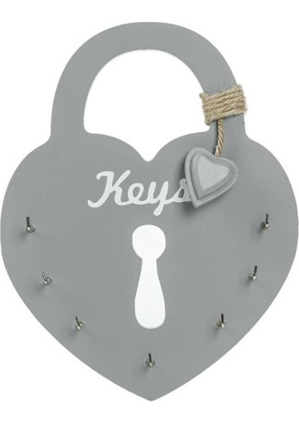 Gri Kalp Anahtarlık 20X25CM