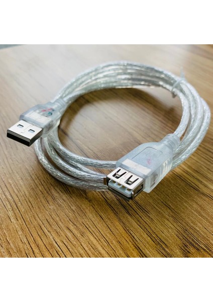 Ata Elektronik 10 Metre 10MT 5 Metre Kaliteli 5mt USB 2.0 Şeffaf USB Uzatma Kablo Wifi Anten Ip Kamera Pc Bilgisayar Tv USB Mouse Klavye Yazıcı Flash Uzatıcı Dişi Erkek - Gerçek USB 2.0