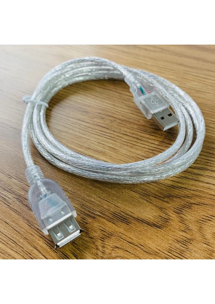 Ata Elektronik 10 Metre 10MT 5 Metre Kaliteli 5mt USB 2.0 Şeffaf USB Uzatma Kablo Wifi Anten Ip Kamera Pc Bilgisayar Tv USB Mouse Klavye Yazıcı Flash Uzatıcı Dişi Erkek - Gerçek USB 2.0