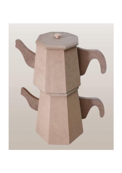 Hobi Adn Dekoratif Çaydanlık Cnc Kesim Ahşap Mdf Ham Model El Yapım
