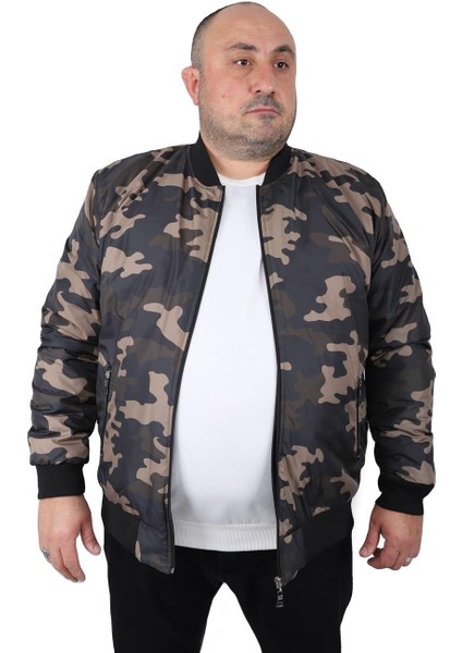 Mocgrande Büyük Beden Camouflage Pilot Mont 22822 Hakı