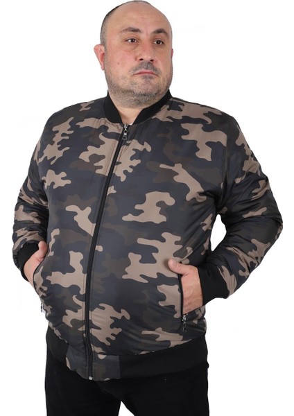 Mocgrande Büyük Beden Camouflage Pilot Mont 22822 Hakı