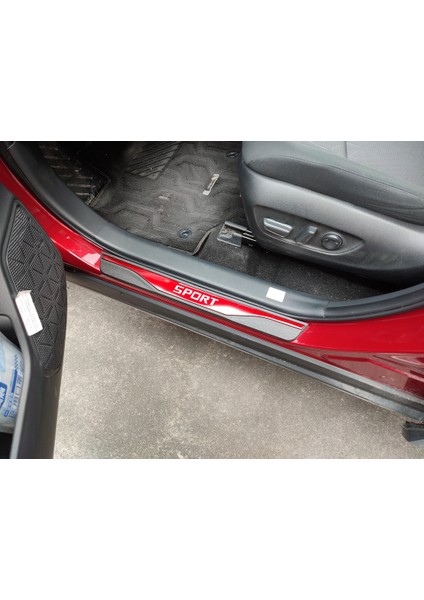 Otomobil Parçaları 2020-2023 Ford Explorer Araba Aksesuarları Plastik Kapı Eşiği Koruma Itişme Plaka Trim Şekillendirici Kırmızı 4 Adet (Yurt Dışından) fırsatları