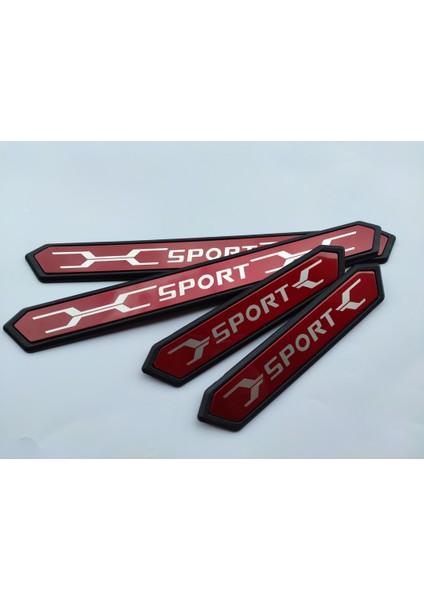 Otomobil Parçaları 2023 Peugeot 2008 Araba Aksesuarları Plastik Kapı Eşiği Koruma Itişme Plaka Trim Şekillendirici Kırmızı 4 Adet (Yurt Dışından) fiyatları